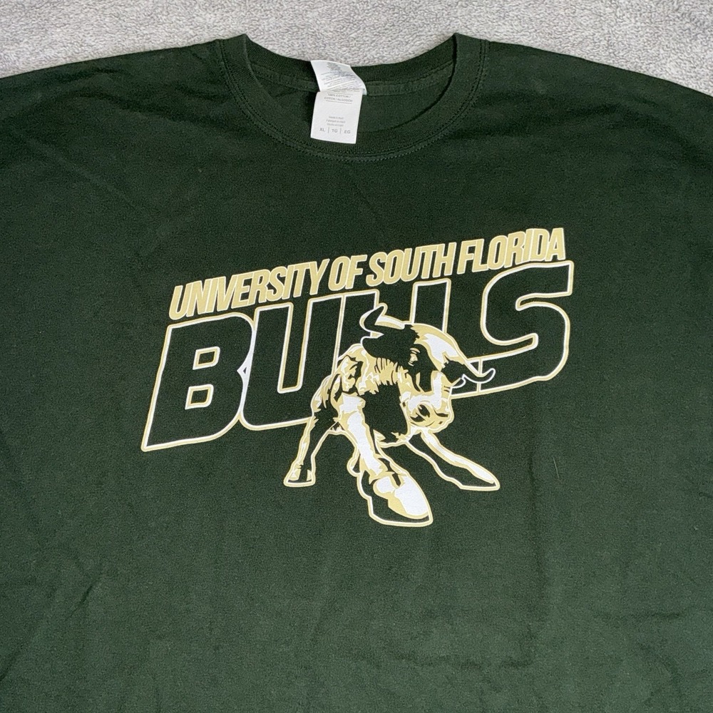 University of South Florida Bulls Fear The Horns XL NCAA Green T-Shirt USF 2015